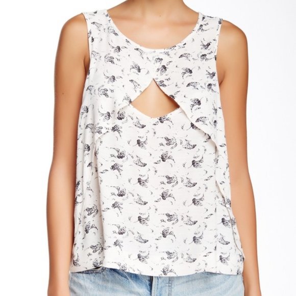 Free People top Small Printed Look Through Layered keyhole sleeveless boho - Picture 12 of 14